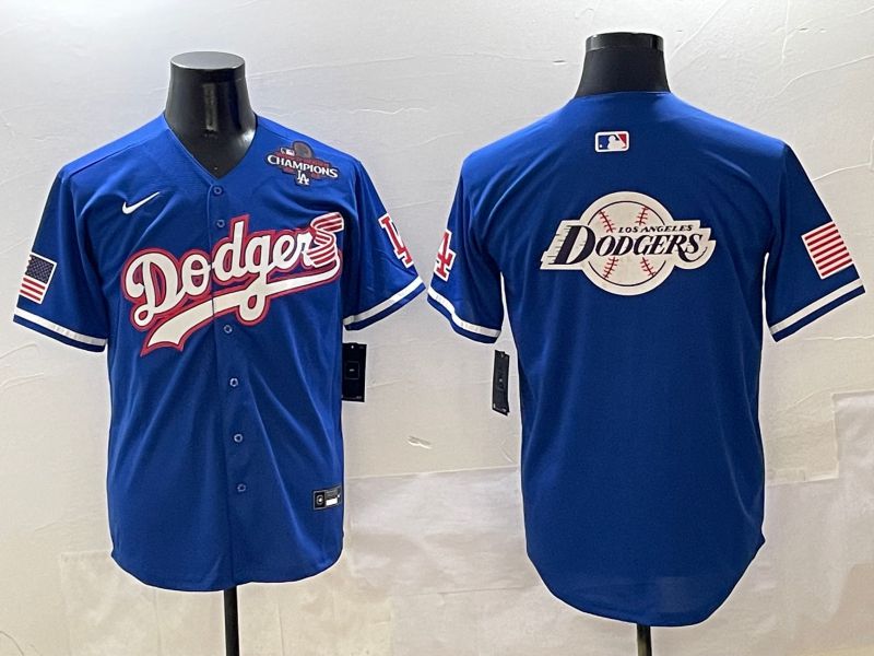 Men Los Angeles Dodgers Blank Blue Second generation Joint Name Nike 2025 MLB Jersey style 30
